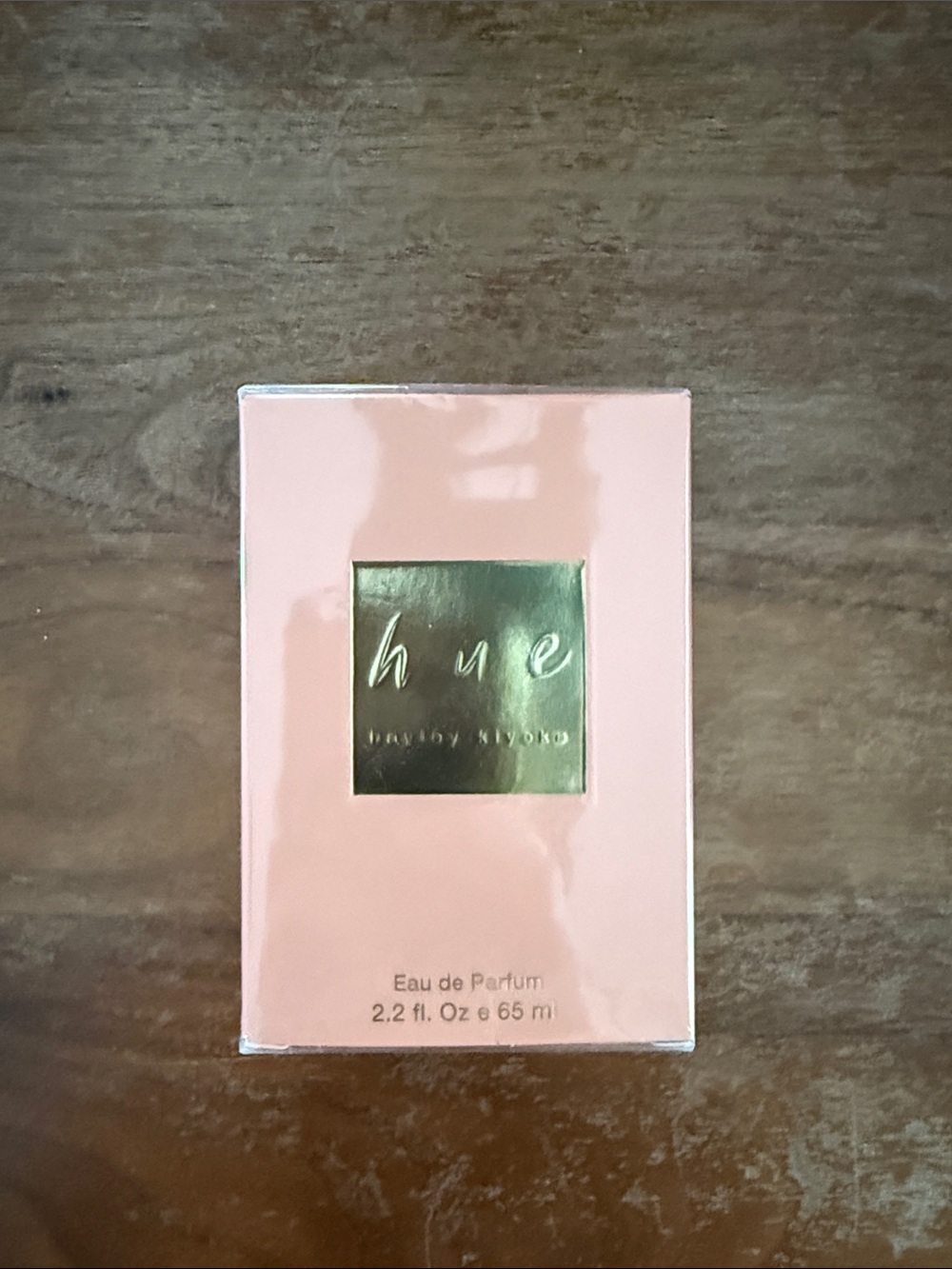HUE Pink Box with Metallic Gold Logo